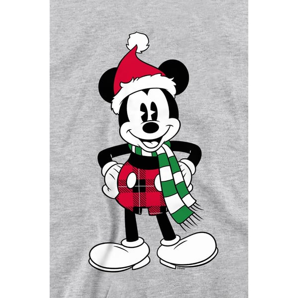 Disney Unisex Adult Mickey Mouse Tartan Christmas Sweatshirt