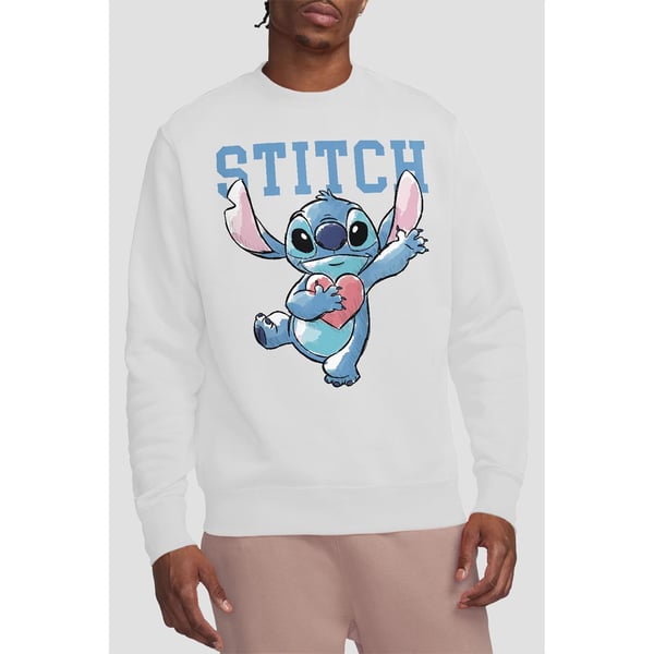 Lilo & Stitch Unisex Adult Clutching Hearts Sweatshirt