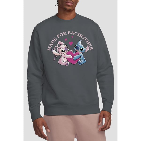 Lilo & Stitch Unisex Adult Made For Each Other Sweatshirt