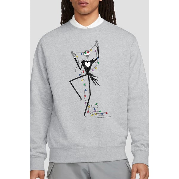 The Nightmare Before Christmas Unisex Adult Jack Fairy Lights Sweatshirt