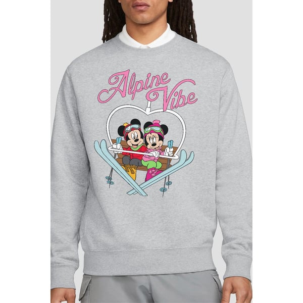 Disney Unisex Adult Alpine Vibes Mickey Mouse Sweatshirt