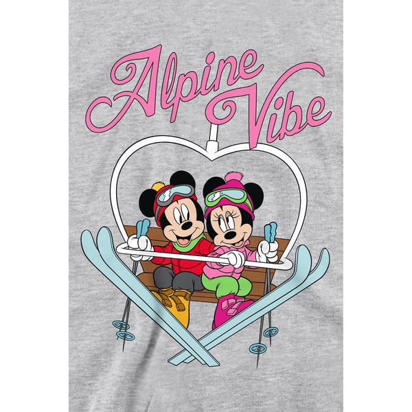 Disney Unisex Adult Alpine Vibes Mickey Mouse Sweatshirt