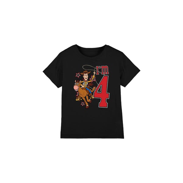 Toy Story Lasten/Kids I´m 4 Woody Syntymäpäivä T-paita