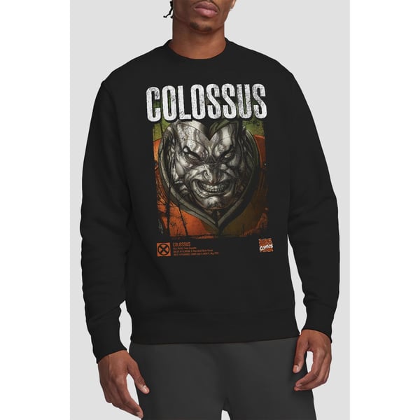 Marvel Unisex Adult X-Men Colossus Infographic Sweatshirt