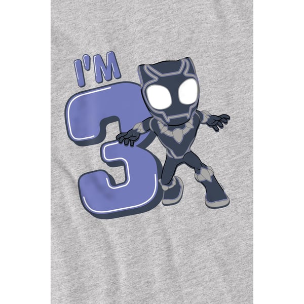 Black Panther Childrens/Kids Cute 3rd Birthday T-Shirt