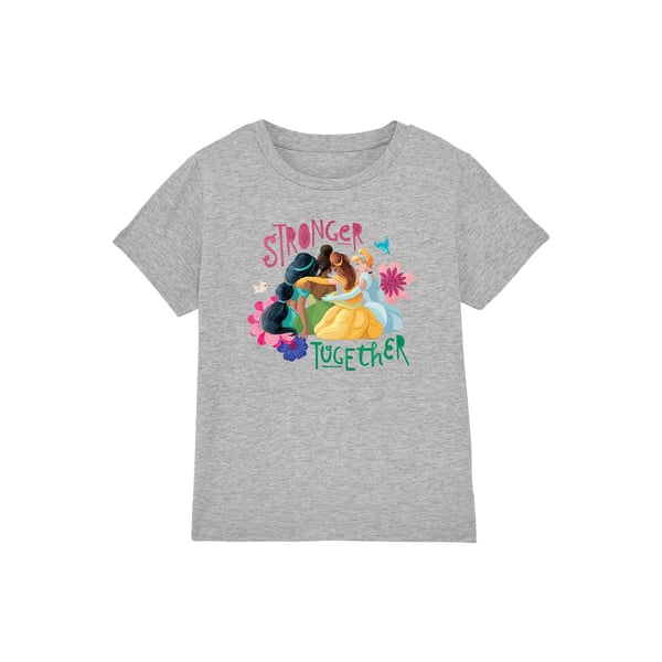 Disney Princess Childrens/Kids Stronger Together Jasmine, Tiana And Belle T-Shirt Disney Princess Childrens/Kids Stronger Together Jasmine, Tiana And Belle T-Shirt
