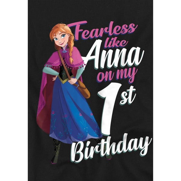 Frozen Childrens/Kids Fearless Like Anna 1st Birthday T-Shirt