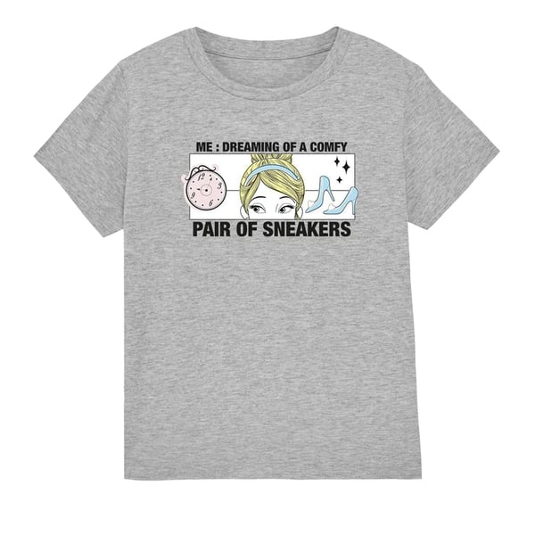 Cinderella Childrens/Kids Dreaming Of Comfy Sneakers T-Shirt Cinderella Childrens/Kids Dreaming Of Comfy Sneakers T-Shirt