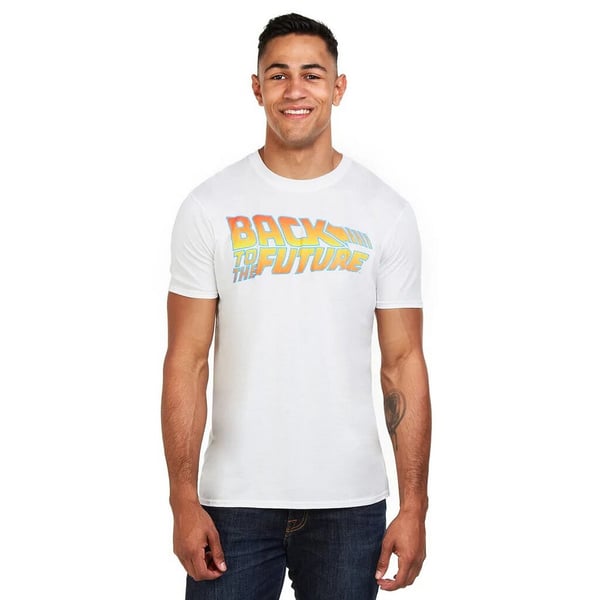 Back To The Future Mens Logo Cotton T-Shirt
