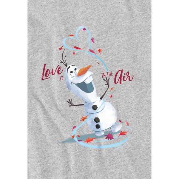 Frozen Childrens/Kids Love Is In The Air Valentine`s Day T-Shirt