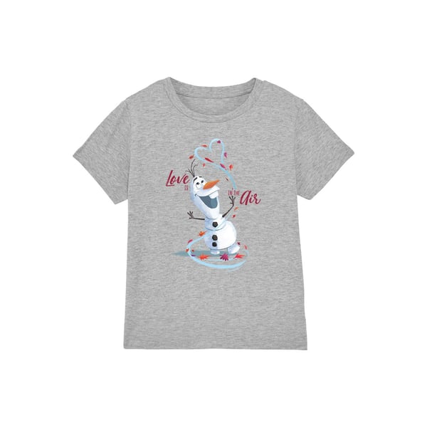 Frozen Childrens/Kids Love Is In The Air Valentine`s Day T-Shirt