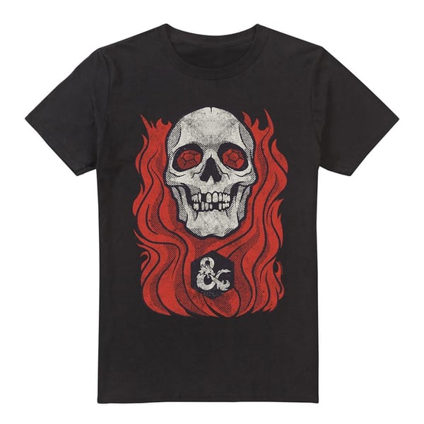 Dungeons & Dragons Mens Lich Flaming 50th T-Shirt Dungeons & Dragons Mens Lich Flaming 50th T-Shirt