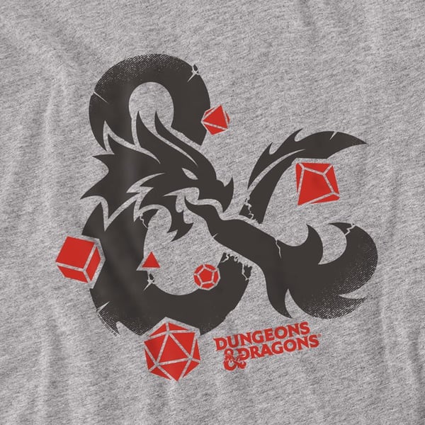 Dungeons & Dragons Mens Ampersand Dice T-Shirt