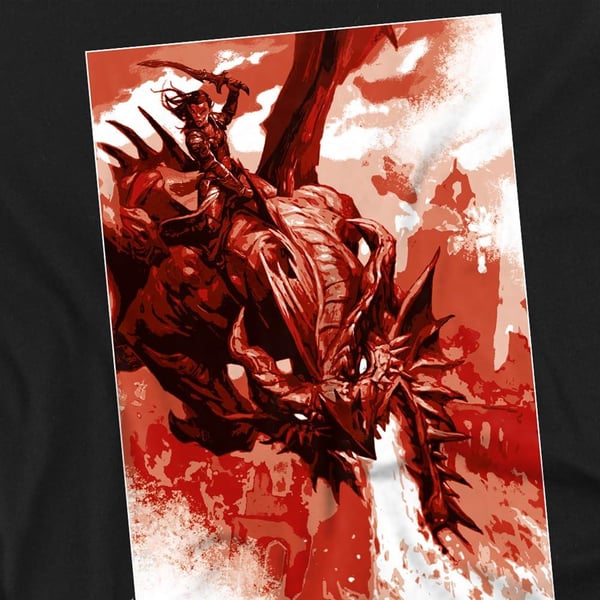 Dungeons & Dragons Miesten Dragon Rider Blast T-paita