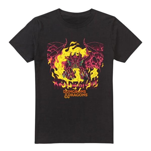 Dungeons & Dragons T-shirt med drake för män