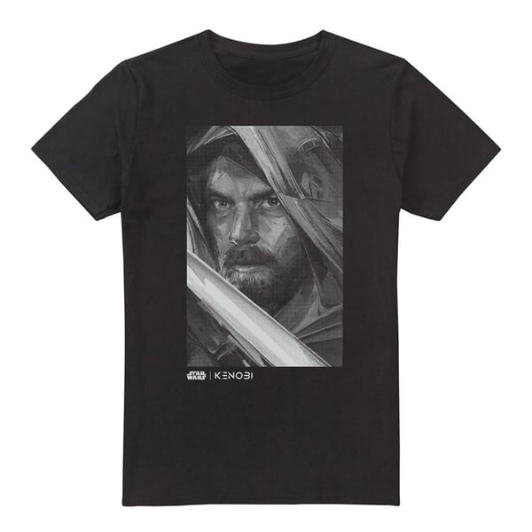 Star Wars Mens Obi Wan Kenobi Mono Portrait T-Shirt
