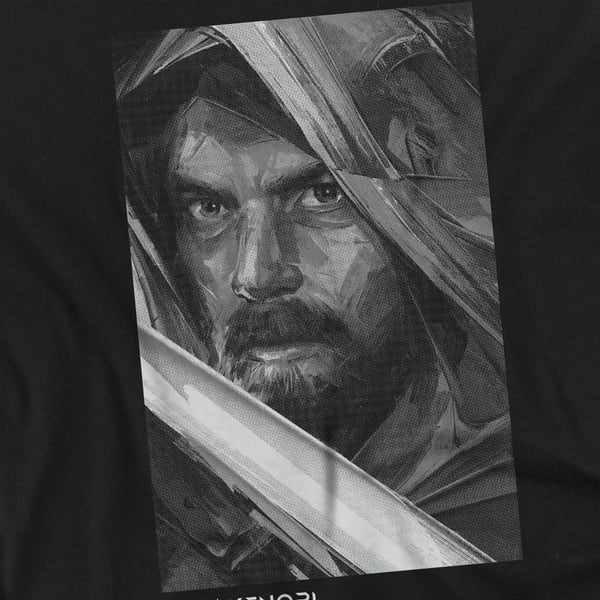 Star Wars Mens Obi Wan Kenobi Mono Portrait T-Shirt