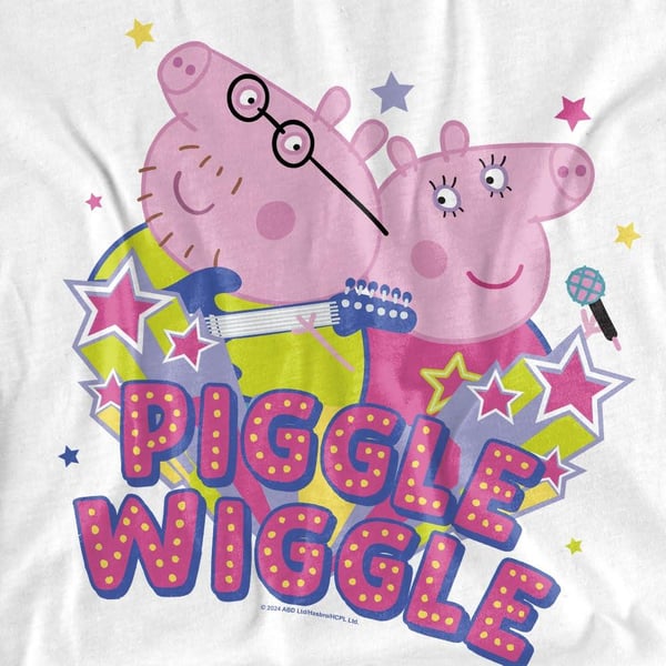 Peppa Pig Miesten Piggle Wiggle Äiti Possu Isä Possu T-paita