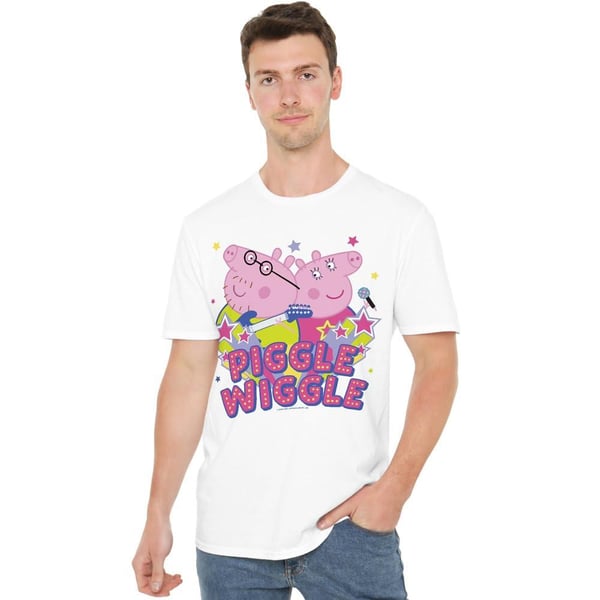 Peppa Pig Miesten Piggle Wiggle Äiti Possu Isä Possu T-paita