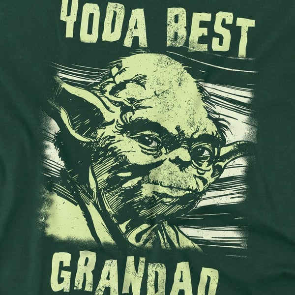 Star Wars Mens Best Grandad Yoda Comic T-Shirt