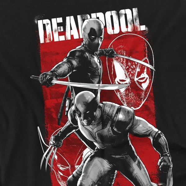 Deadpool & Wolverine Mens Fight T-Shirt