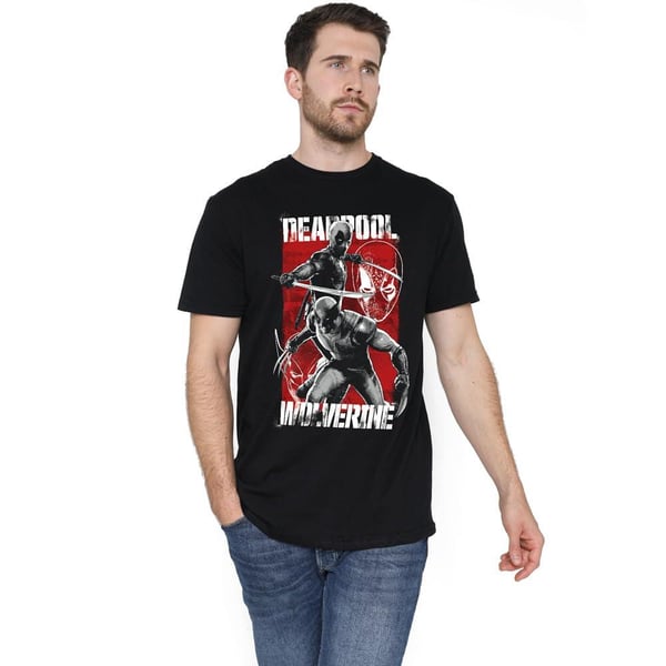 Deadpool & Wolverine Mens Fight T-Shirt