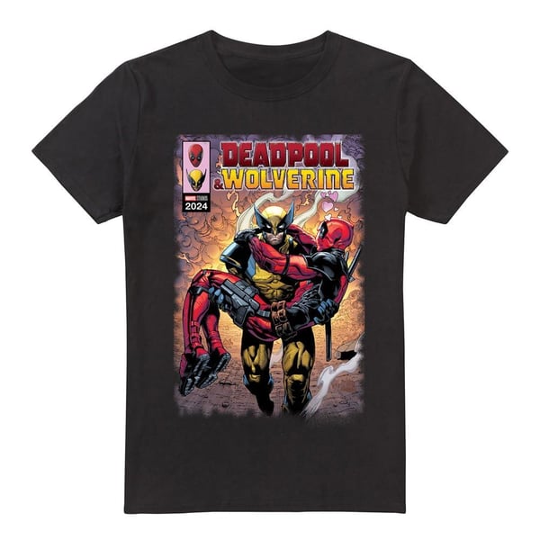 Deadpool & Wolverine Miesten Wolverine pelastaa Deadpoolin sarjakuva T-paita