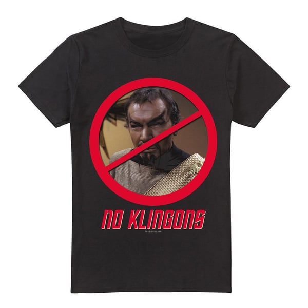Star Trek Mens No Klingons T-Shirt
