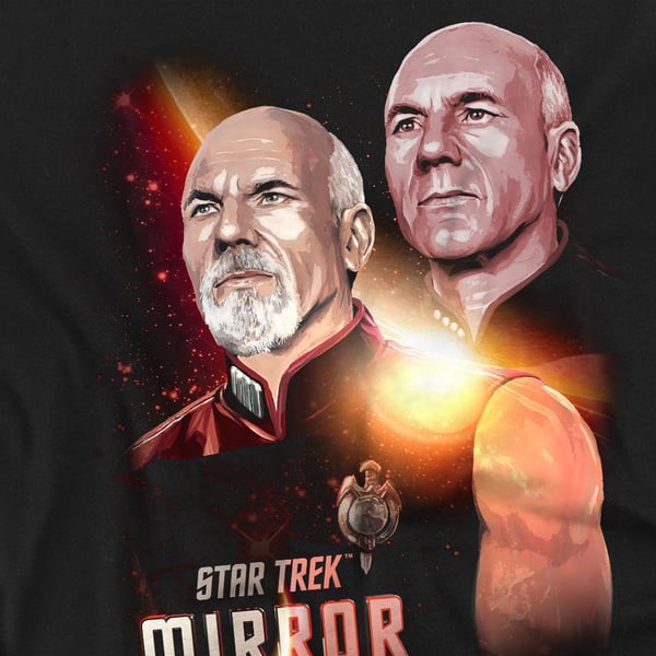 Star Trek Mens Mirror Jean-Luc Picard T-Shirt