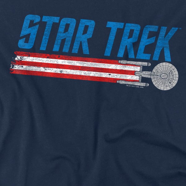 Star Trek Miesten Enterprise Americana T-paita
