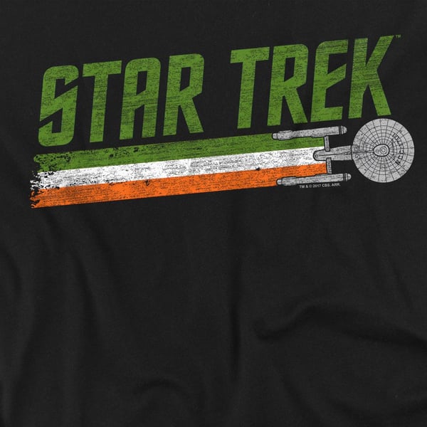 Star Trek Miesten Irlantilainen Enterprise T-paita