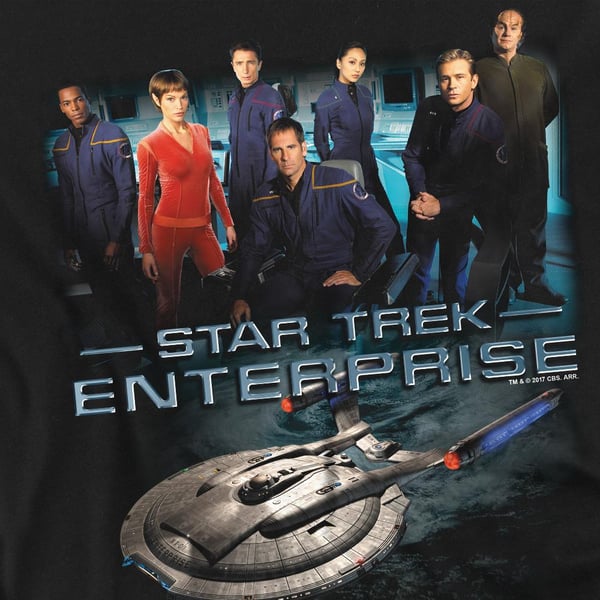 Star Trek Mens Enterprise Crew T-Shirt