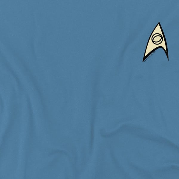 Star Trek Mens Science Uniform Foil T-Shirt