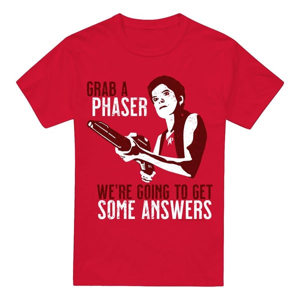 Star Trek Voyager Miesten Phaser Janeway T-paita Star Trek Voyager Miesten Phaser Janeway T-paita
