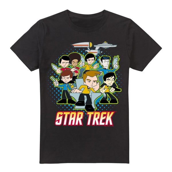 Star Trek Quogs Miesten Collage T-paita Star Trek Quogs Miesten Collage T-paita