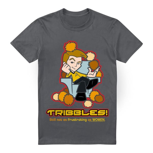 Star Trek Quogs Herr T-shirt \"Inte lika frustrerande\"
