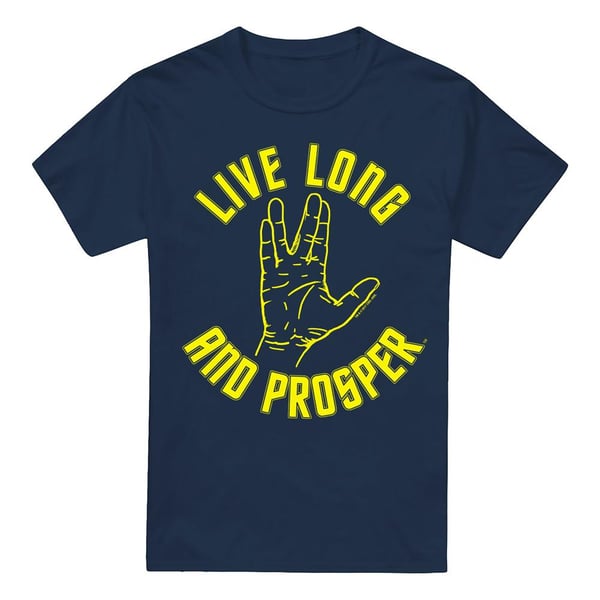 Star Trek Mens Live Long Hand T-Shirt