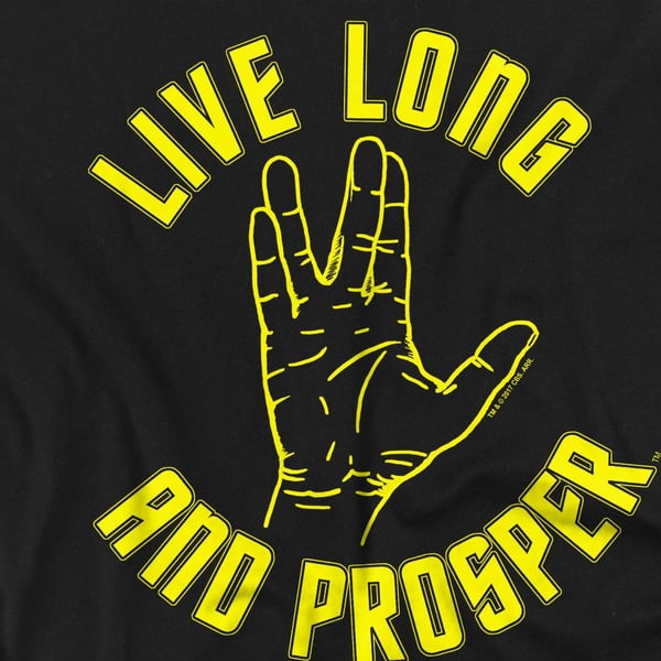 Star Trek miesten Live Long -käsipaita