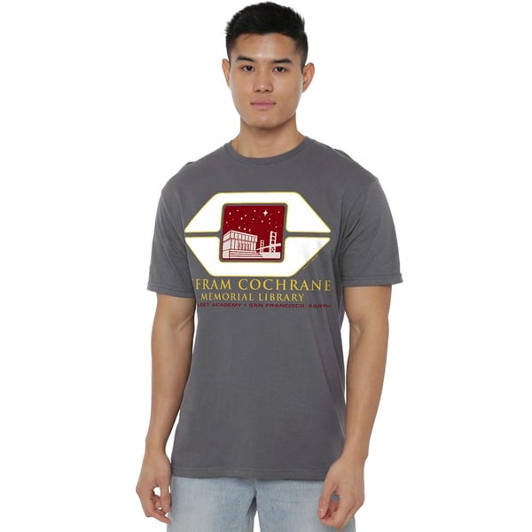 Star Trek Mens Cochrane Library T-Shirt