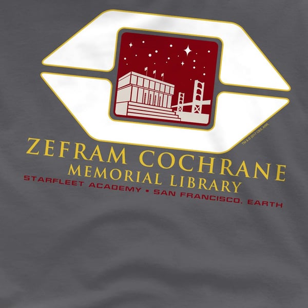 Star Trek Mens Cochrane Library T-Shirt