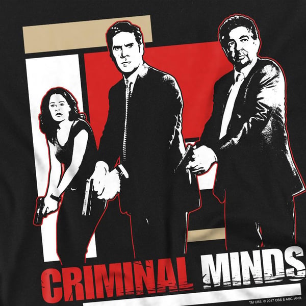Criminal Minds Miesten Guns Drawn T-paita