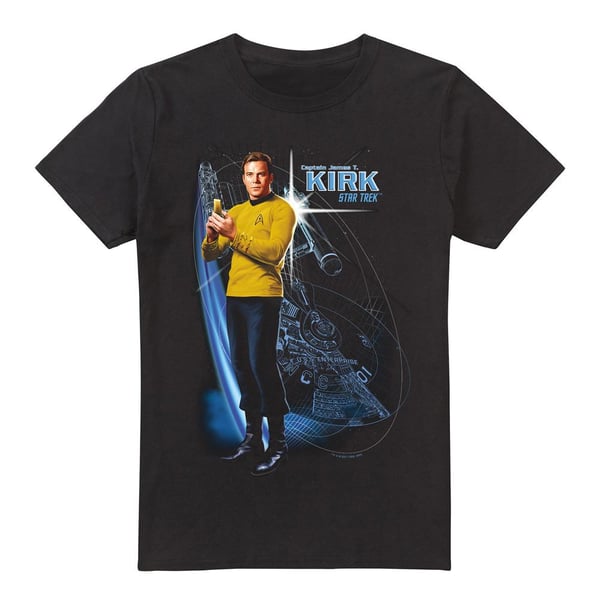 Star Trek Mens Galactic Captain Kirk T-Shirt Star Trek Mens Galactic Captain Kirk T-Shirt