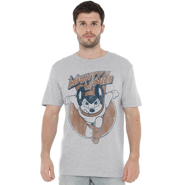 Mighty Mouse Mens Flying with Purpose T-Shirt