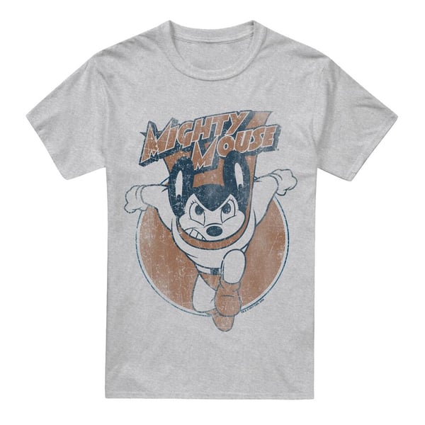 Mighty Mouse Mens Flying with Purpose T-Shirt