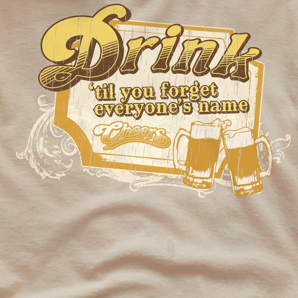 Cheers Mens Drink to Forget T-Shirt