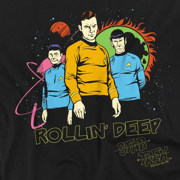 Star Trek Mens Rollin Deep T-Shirt