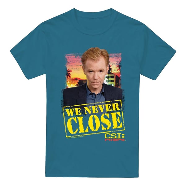 CSI: Miami Mens Never Close T-Shirt CSI: Miami Mens Never Close T-Shirt