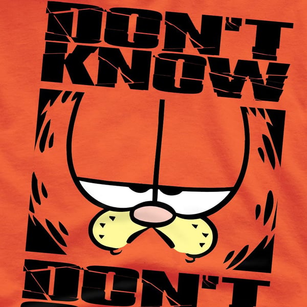 Garfield Miesten Don´t Know Don´t Care T-paita