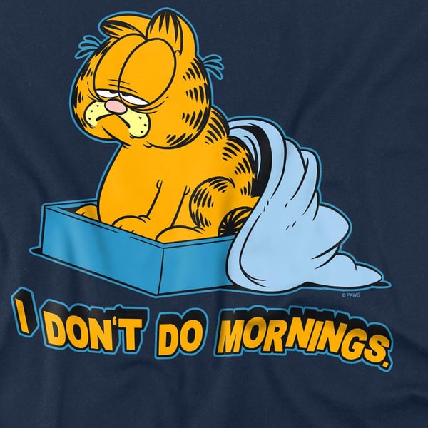 Garfield Mens I Don´t Do Mornings T-Shirt
