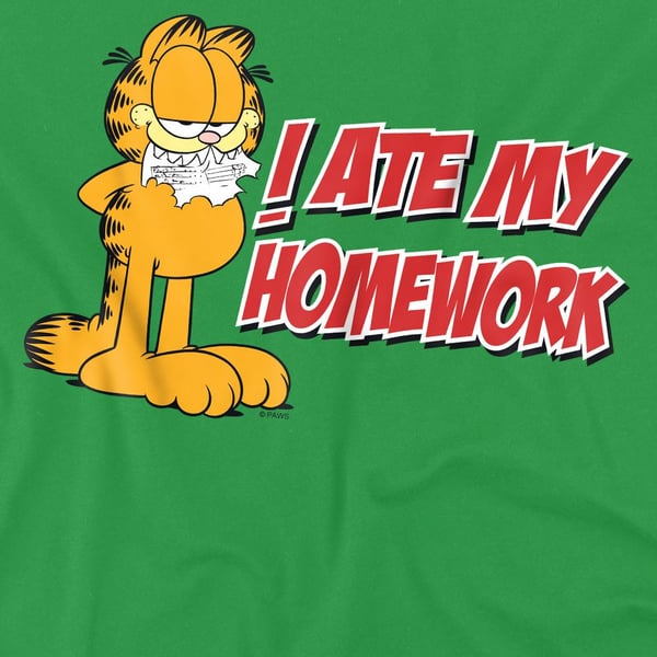 Garfield miesten T-paita I Ate My Homework
